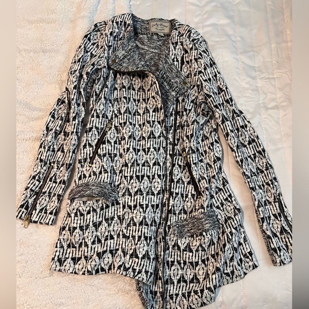 Lucky Brand Monochrome Geometric Jumpsuit